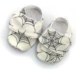 Baby Shoes - Infant Booties - White Spiders Web -..