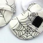 Baby Shoes - Infant Booties - White Spiders Web -..