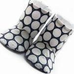 Baby Shoes - Baby Boots - Monochrome Circles -..