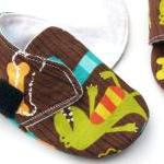 Baby Shoes - Boys - Soft Sole - 0-6 Months In Dino..