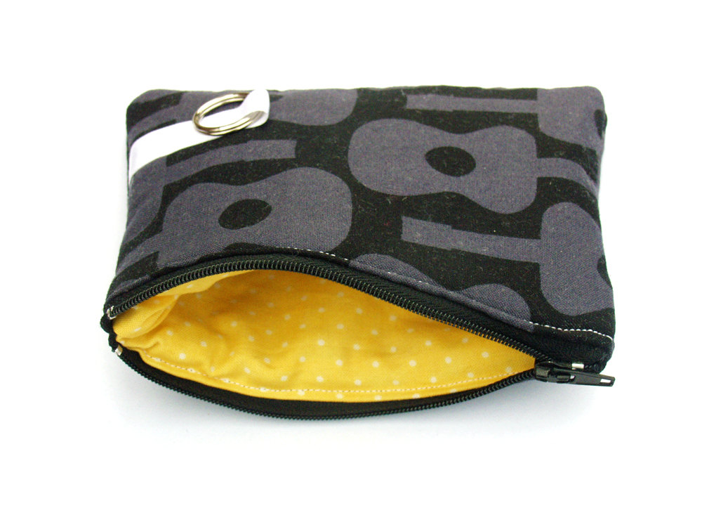 Coin Purse, Small And Padded In Groovy Guitars