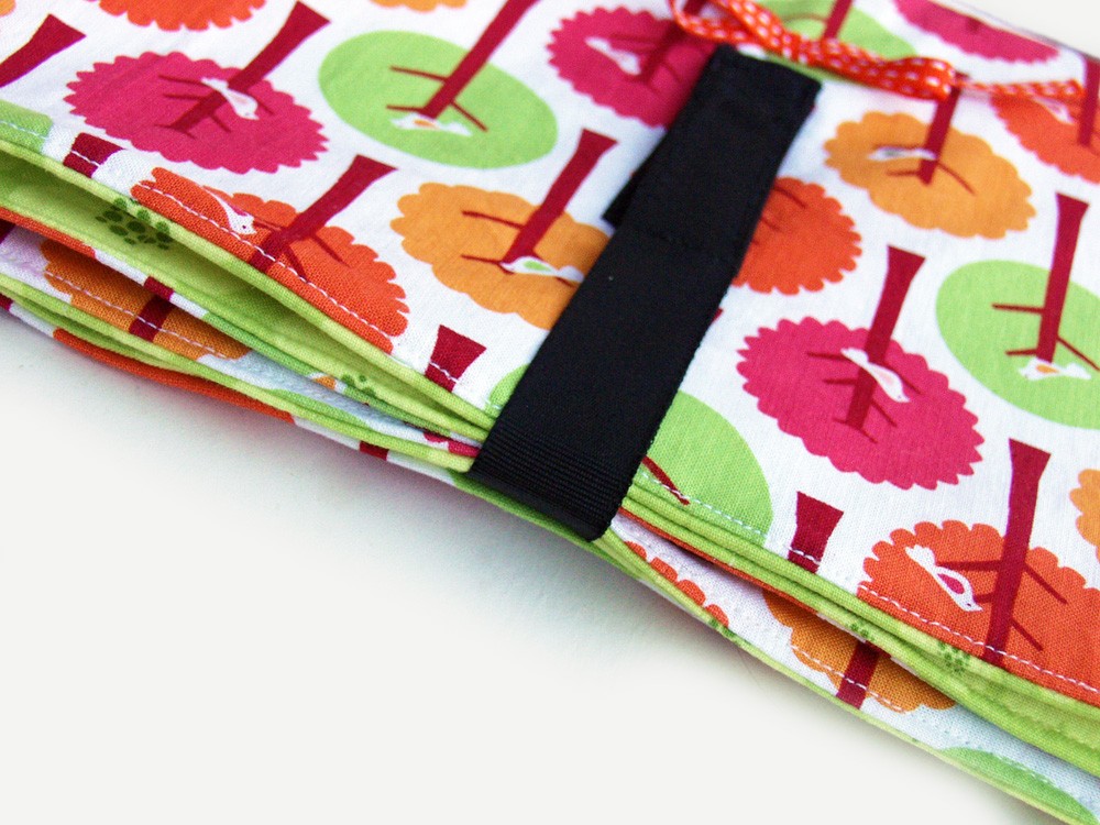 Baby Changing Pad, Travel Size In Blossoms And Trees