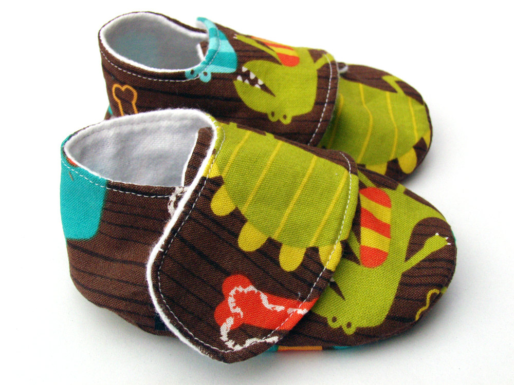 Baby Shoes - Boys - Soft Sole - 0-6 Months In Dino Dudes